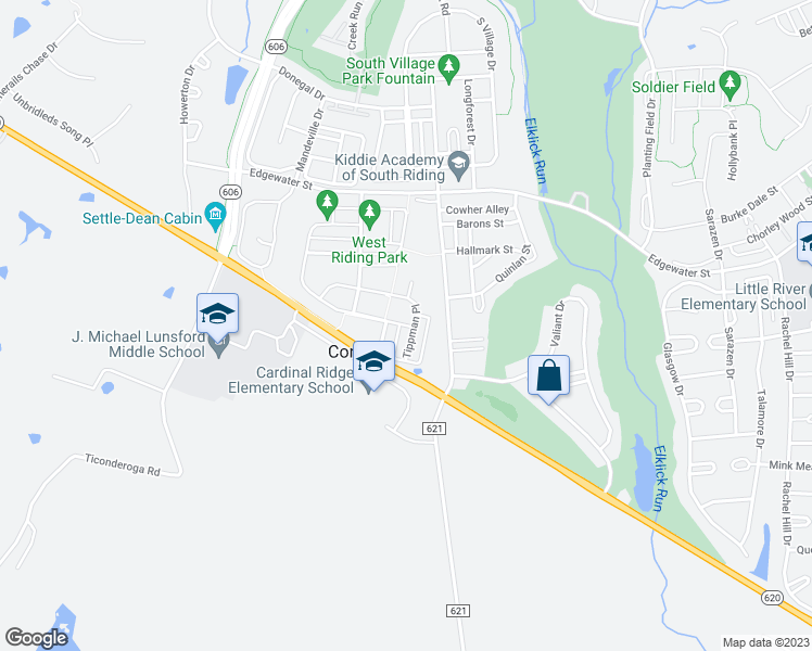 map of restaurants, bars, coffee shops, grocery stores, and more near 26042 Kimberly Rose Drive in Chantilly