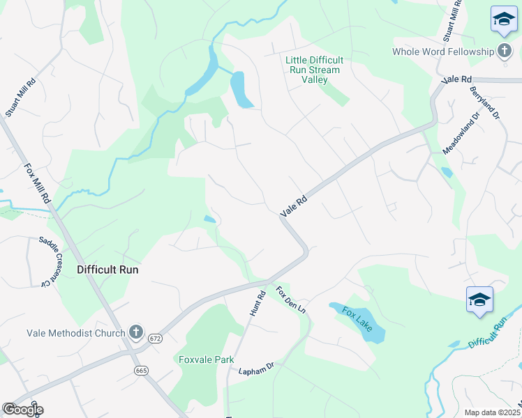 map of restaurants, bars, coffee shops, grocery stores, and more near 11301 Hunt Farm Lane in Oakton
