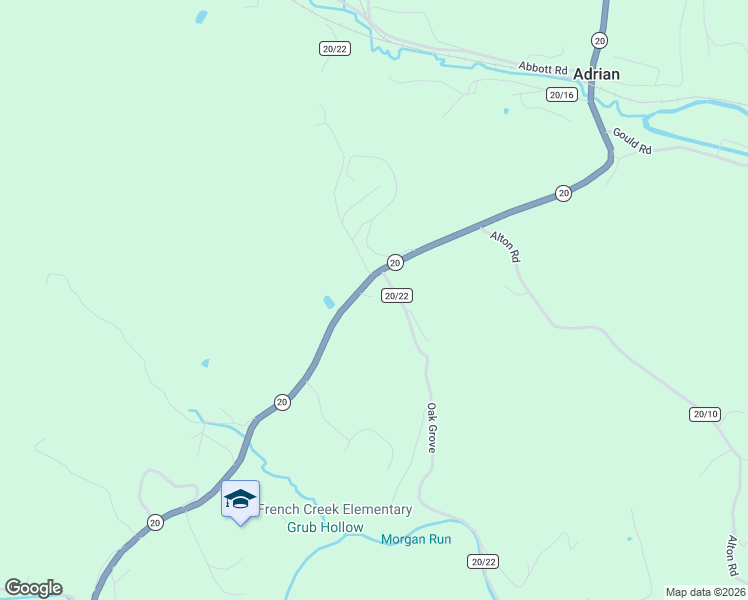 map of restaurants, bars, coffee shops, grocery stores, and more near in Adrian