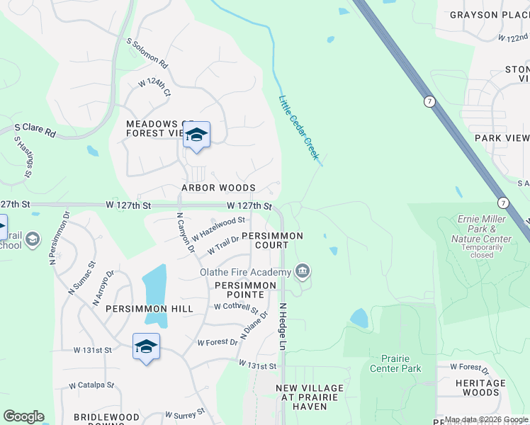 map of restaurants, bars, coffee shops, grocery stores, and more near 1095 North Findley Street in Olathe
