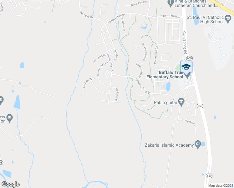 map of restaurants, bars, coffee shops, grocery stores, and more near Mustang Drive in Aldie