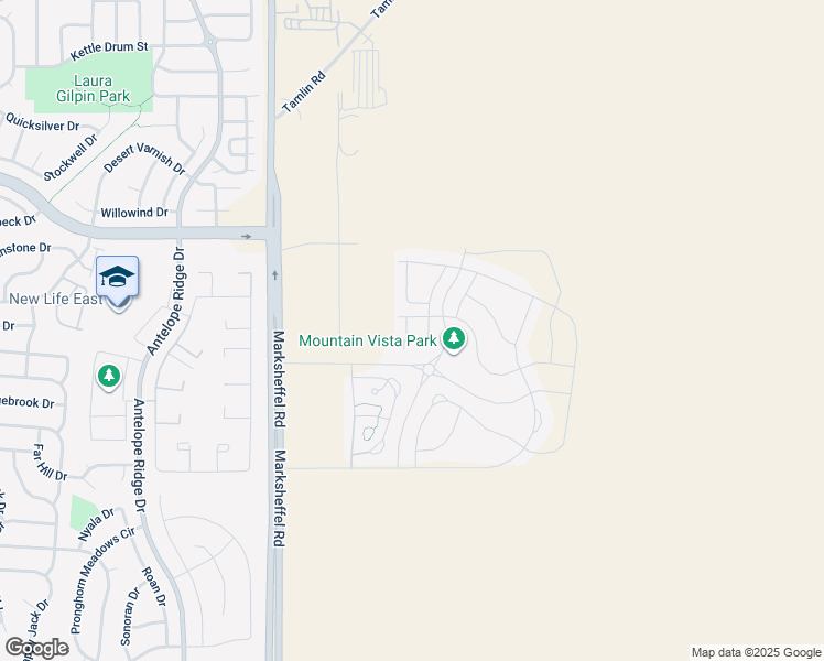 map of restaurants, bars, coffee shops, grocery stores, and more near 4615 Gneiss Loop in Colorado Springs