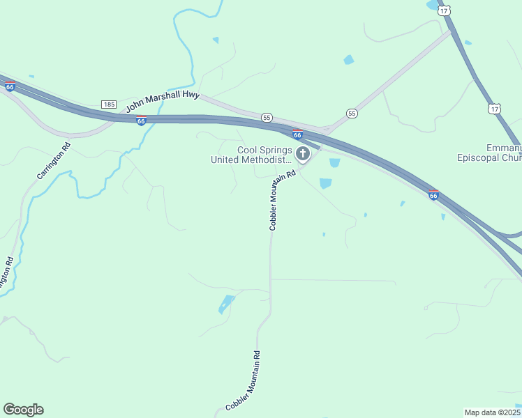 map of restaurants, bars, coffee shops, grocery stores, and more near 3364 Cobbler Mountain Road in Delaplane