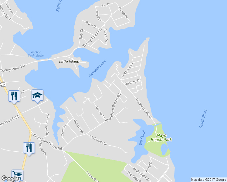 map of restaurants, bars, coffee shops, grocery stores, and more near 1214 Cedar Lane in Edgewater