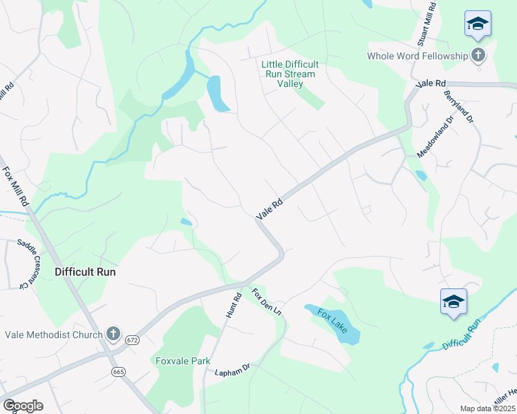 map of restaurants, bars, coffee shops, grocery stores, and more near 11318 Vale Road in Oakton