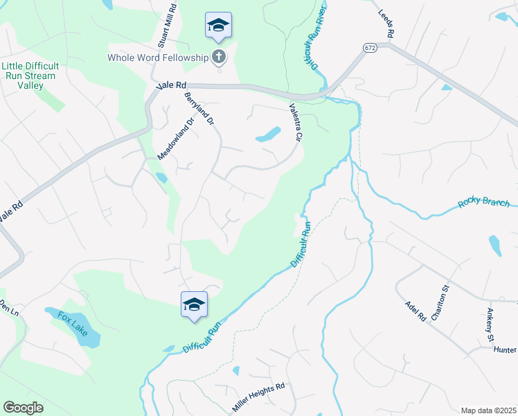 map of restaurants, bars, coffee shops, grocery stores, and more near 10850 Parcel Court in Oakton