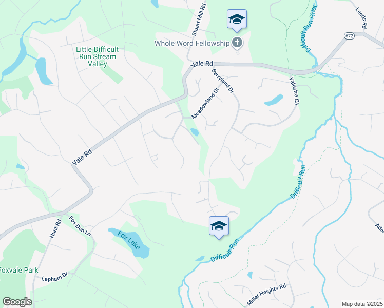 map of restaurants, bars, coffee shops, grocery stores, and more near 2825 Center Ridge Drive in Oakton