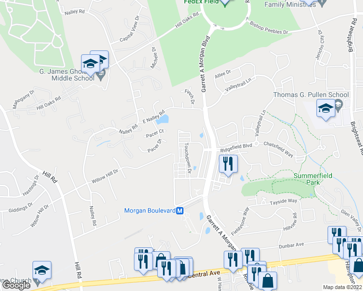 map of restaurants, bars, coffee shops, grocery stores, and more near 644 Spectator Avenue in Hyattsville