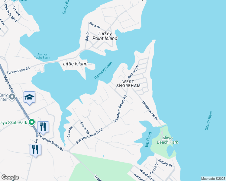 map of restaurants, bars, coffee shops, grocery stores, and more near 1205 Cedar Lane in Edgewater