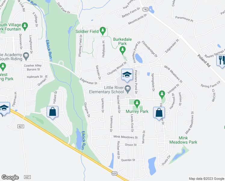 map of restaurants, bars, coffee shops, grocery stores, and more near 25984 Talamore Drive in Chantilly