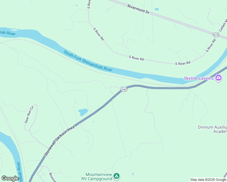 map of restaurants, bars, coffee shops, grocery stores, and more near 9503 Stonewall Jackson Highway in Front Royal