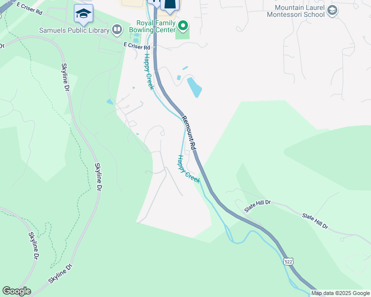 map of restaurants, bars, coffee shops, grocery stores, and more near 817 Remount Road in Front Royal