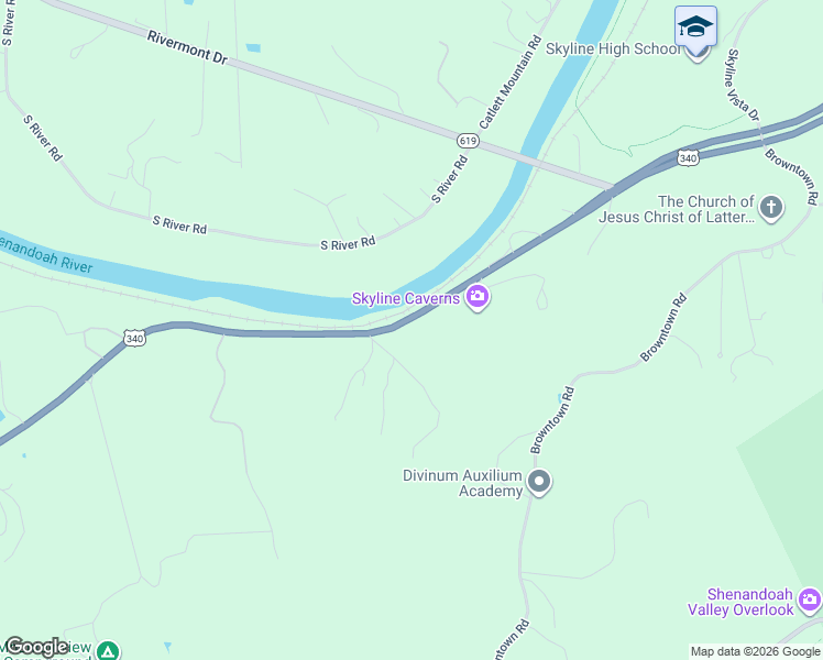 map of restaurants, bars, coffee shops, grocery stores, and more near 10158 Stonewall Jackson Highway in Front Royal