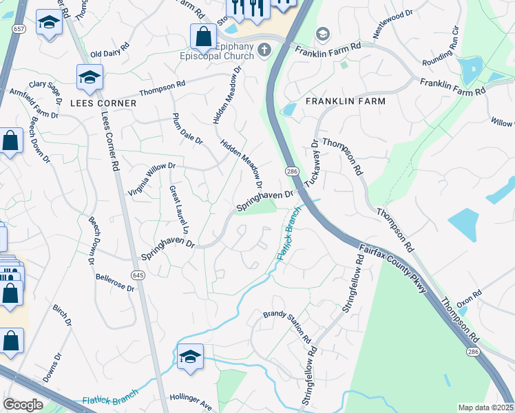 map of restaurants, bars, coffee shops, grocery stores, and more near in Fairfax