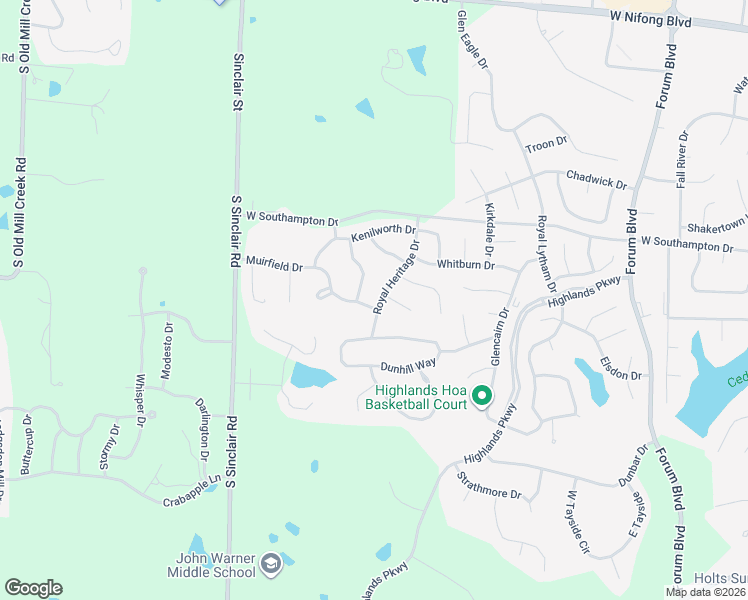 map of restaurants, bars, coffee shops, grocery stores, and more near 4805 Royal Heritage Drive in Columbia