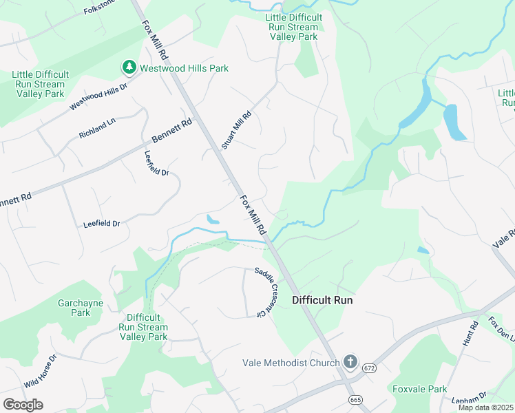 map of restaurants, bars, coffee shops, grocery stores, and more near 2850 Hunts Mill Court in Oakton