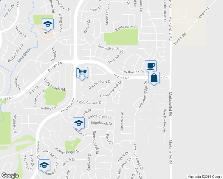 map of restaurants, bars, coffee shops, grocery stores, and more near 4718 Desert Varnish Drive in Colorado Springs