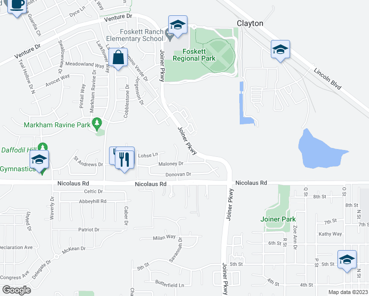 map of restaurants, bars, coffee shops, grocery stores, and more near 306 Mott Court in Lincoln