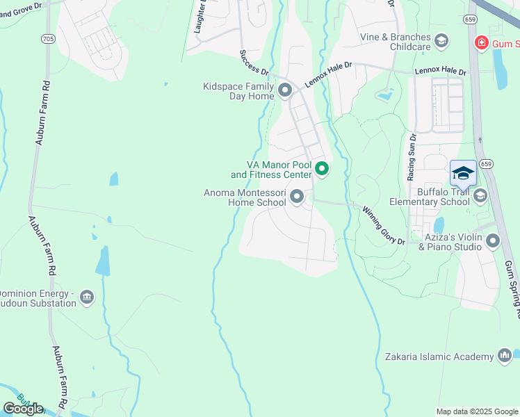 map of restaurants, bars, coffee shops, grocery stores, and more near 25987 Lilac Oaks Place in Aldie