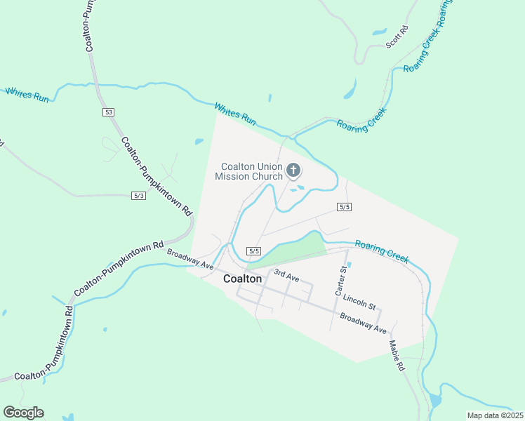 map of restaurants, bars, coffee shops, grocery stores, and more near 2 Randolph Avenue in Coalton