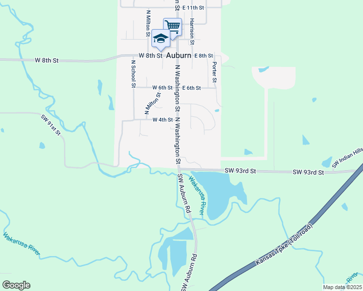 map of restaurants, bars, coffee shops, grocery stores, and more near 221 Washington Street in Auburn