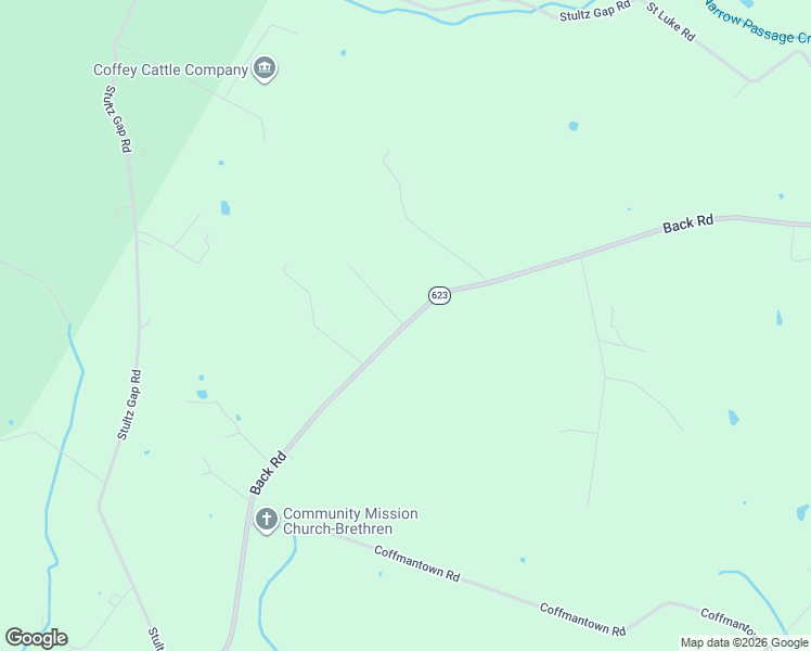 map of restaurants, bars, coffee shops, grocery stores, and more near 2108 Back Road in Woodstock