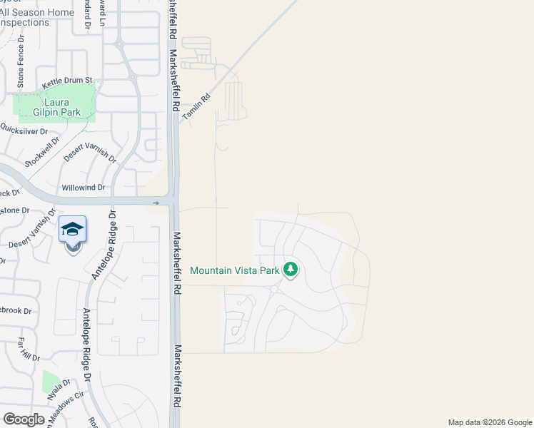 map of restaurants, bars, coffee shops, grocery stores, and more near 5035 Marksheffel Road in Colorado Springs