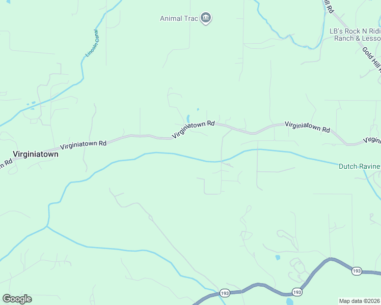 map of restaurants, bars, coffee shops, grocery stores, and more near 5524 Virginiatown Road in Newcastle