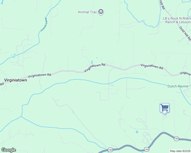 map of restaurants, bars, coffee shops, grocery stores, and more near 5524 Virginiatown Road in Newcastle