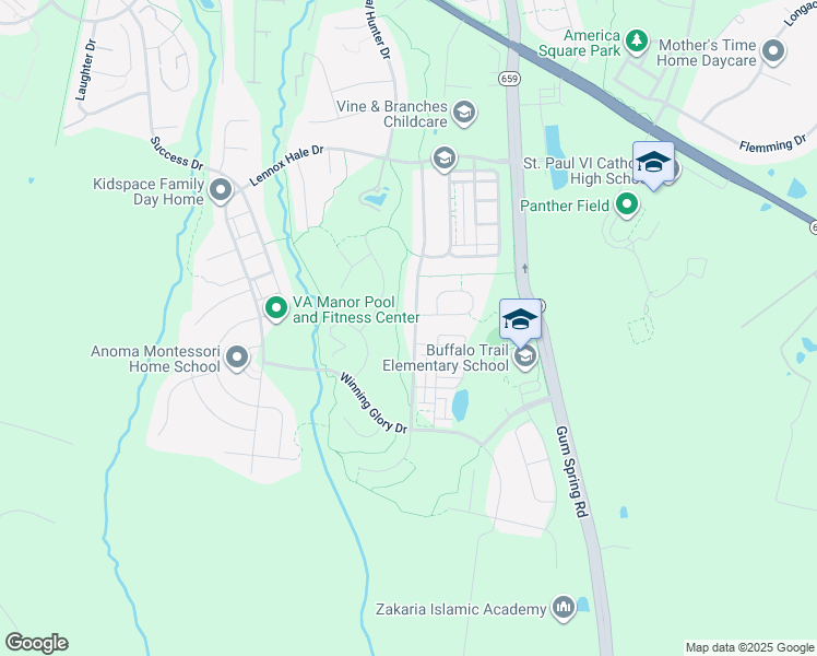 map of restaurants, bars, coffee shops, grocery stores, and more near 25849 Racing Sun Drive in Aldie