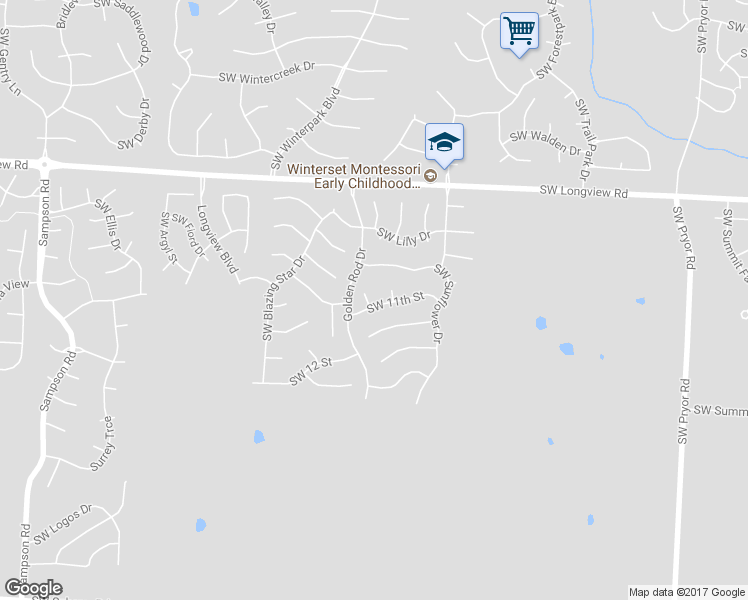 map of restaurants, bars, coffee shops, grocery stores, and more near 1015 Southwest 11th Court in Lee's Summit