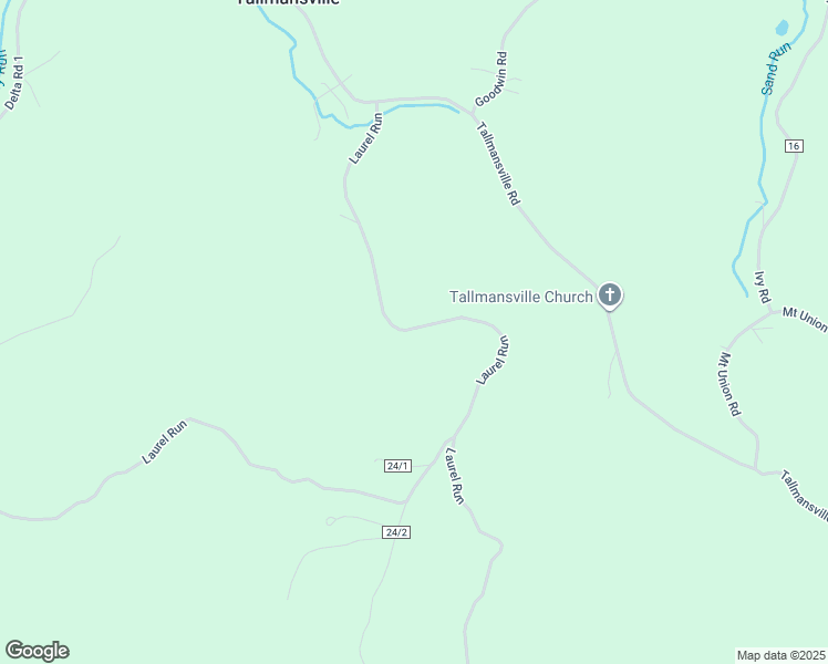 map of restaurants, bars, coffee shops, grocery stores, and more near Laurel Run in Buckhannon