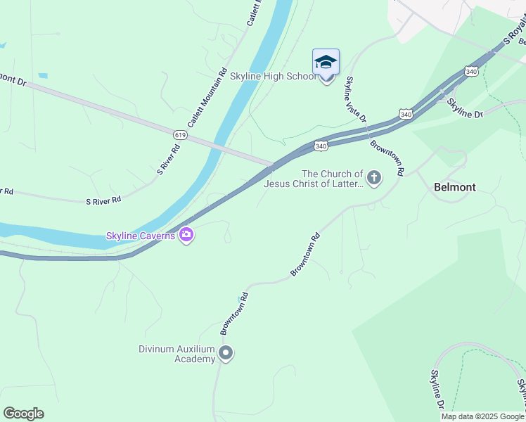 map of restaurants, bars, coffee shops, grocery stores, and more near 10684 Stonewall Jackson Highway in Front Royal