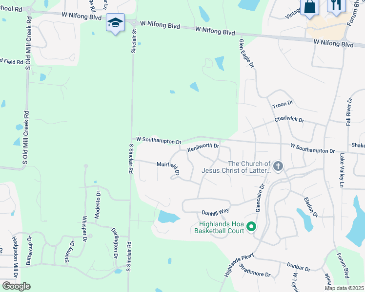 map of restaurants, bars, coffee shops, grocery stores, and more near 1807 Kenilworth Drive in Columbia