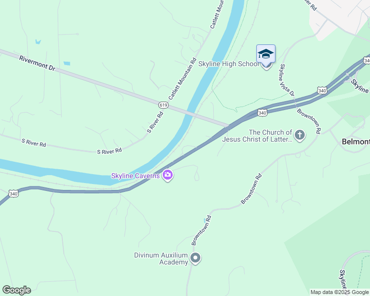 map of restaurants, bars, coffee shops, grocery stores, and more near 10509 Stonewall Jackson Highway in Front Royal