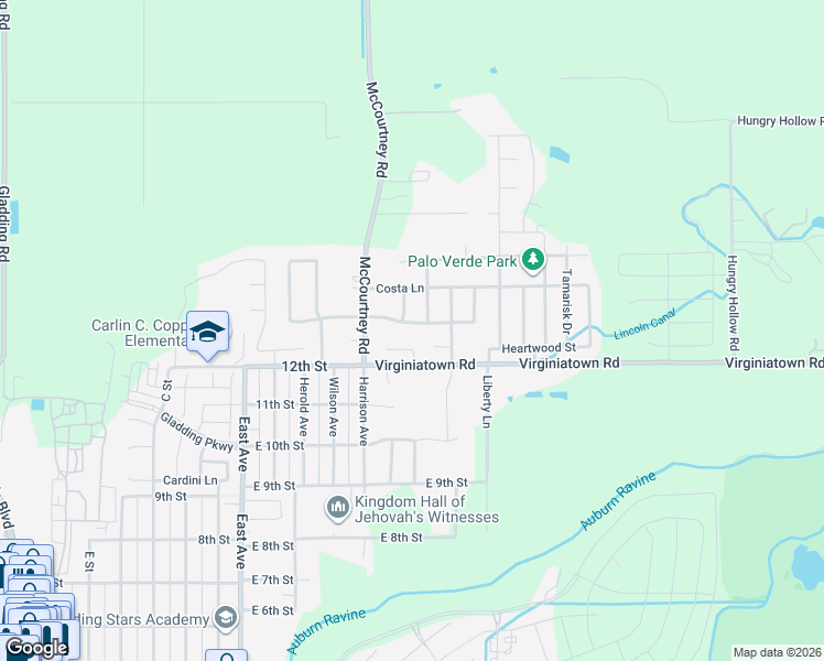 map of restaurants, bars, coffee shops, grocery stores, and more near 1301 Grove Creek Way in Lincoln