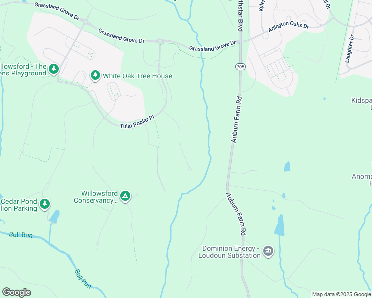 map of restaurants, bars, coffee shops, grocery stores, and more near 25842 Yellow Birch Court in Aldie