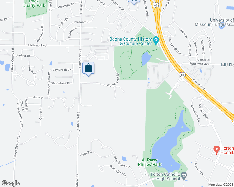 map of restaurants, bars, coffee shops, grocery stores, and more near 4200 South Bearfield Road in Columbia