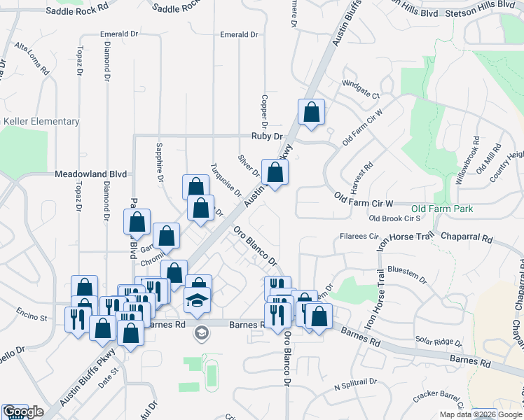 map of restaurants, bars, coffee shops, grocery stores, and more near 4863 Turquoise Circle in Colorado Springs