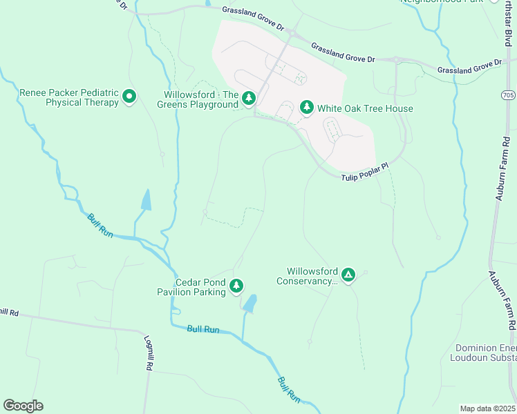 map of restaurants, bars, coffee shops, grocery stores, and more near 25915 Cullen Run Place in Aldie