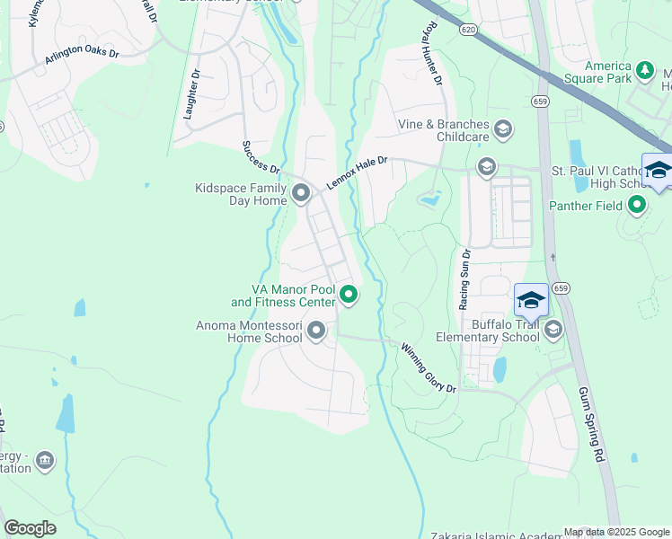 map of restaurants, bars, coffee shops, grocery stores, and more near 41895 Wooden Horse Terrace in Aldie