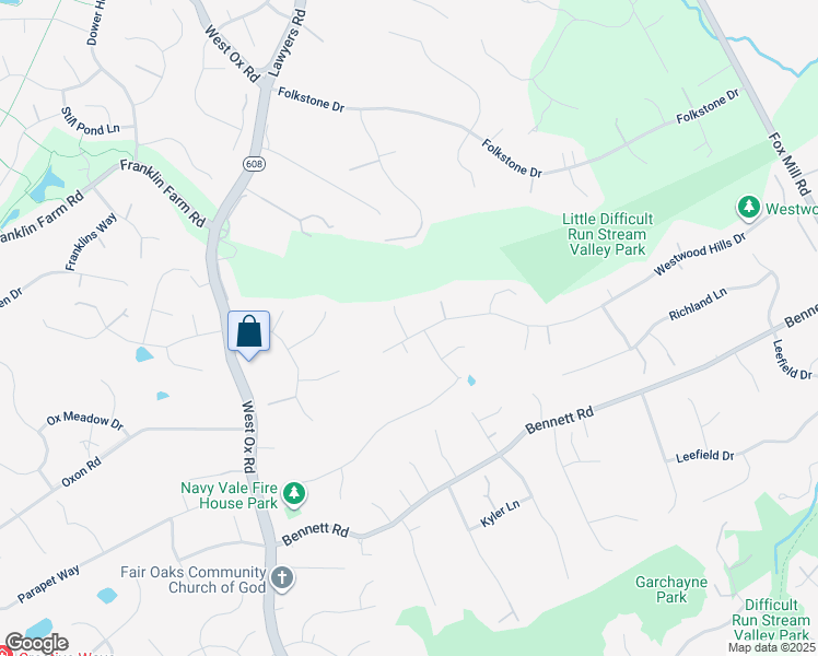 map of restaurants, bars, coffee shops, grocery stores, and more near 12300 Westwood Hills Drive in Herndon