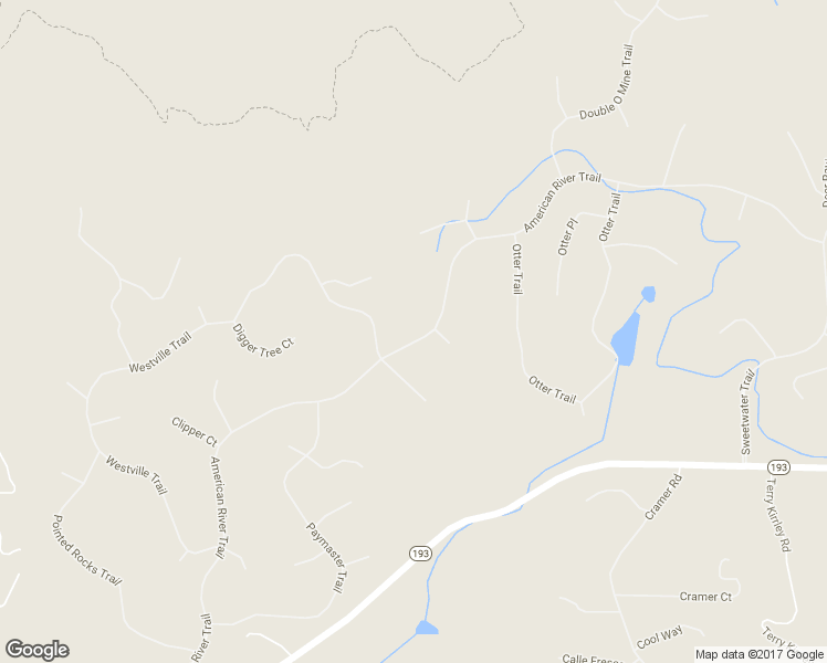 map of restaurants, bars, coffee shops, grocery stores, and more near 1805 American River Trail in Cool