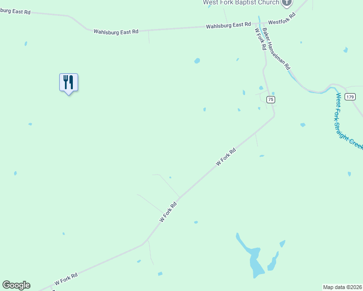 map of restaurants, bars, coffee shops, grocery stores, and more near 9705 West Fork Road in Georgetown