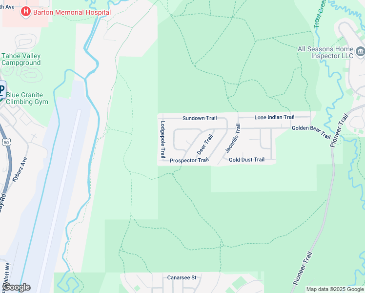 map of restaurants, bars, coffee shops, grocery stores, and more near 983 Turnback Trail in South Lake Tahoe