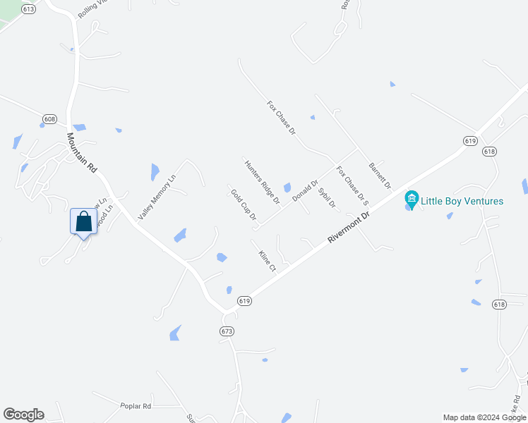 map of restaurants, bars, coffee shops, grocery stores, and more near 388 Donald Drive in Front Royal