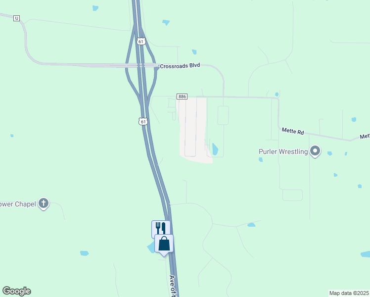 map of restaurants, bars, coffee shops, grocery stores, and more near 280 Blue Bunting Circle in Moscow Mills