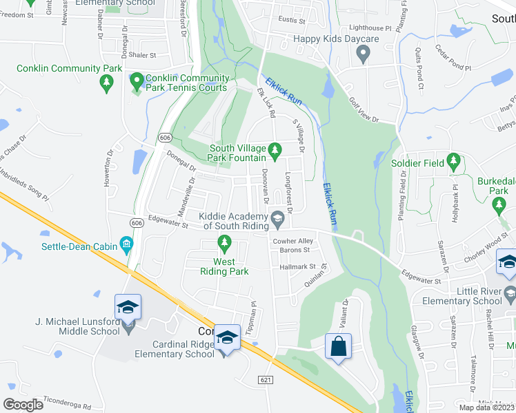 map of restaurants, bars, coffee shops, grocery stores, and more near 25828 Turlough Terrace in Chantilly