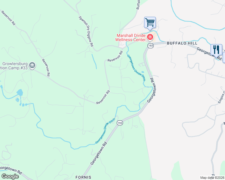 map of restaurants, bars, coffee shops, grocery stores, and more near 2991 Lasita Place in Georgetown