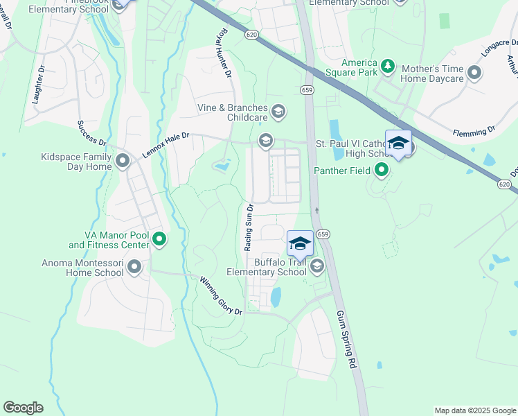 map of restaurants, bars, coffee shops, grocery stores, and more near 25928 Sycamore Grove Place in Aldie